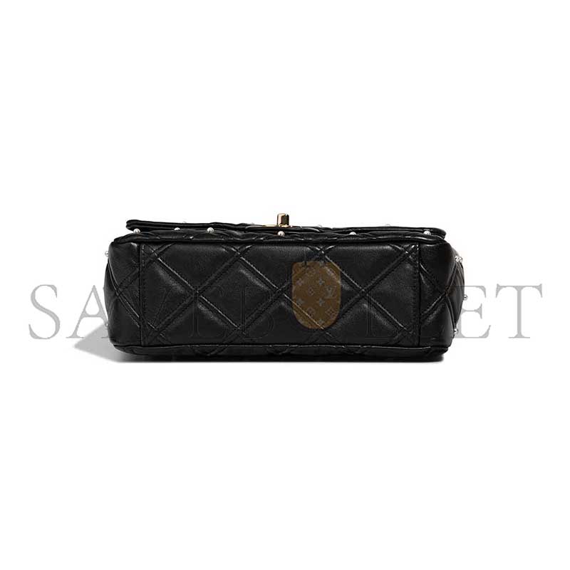 ch**el black pearl studded D1am0nd quilt flap bag (24*16*7.5cm)